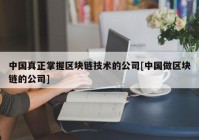 中国真正掌握区块链技术的公司[中国做区块链的公司]